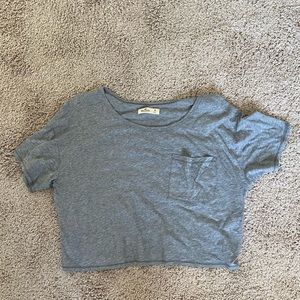 Hollister grey crop top